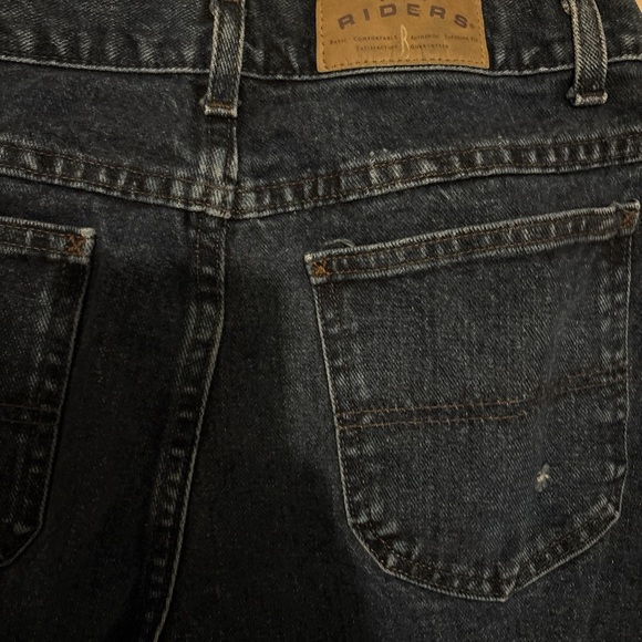 Riders by Lee Classic Fit Straight Leg Denim Jeans Women's 12 MED Blue Mid Rise - Picture 7 of 10